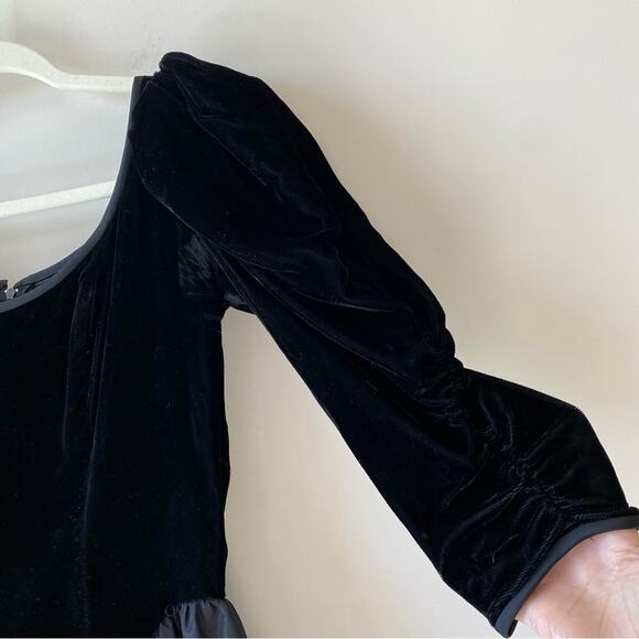 VTG Gunne Sax Jessica McClintock Black Velvet 80s Formal Dress Sz 7 Goth - Picture 4 of 10
